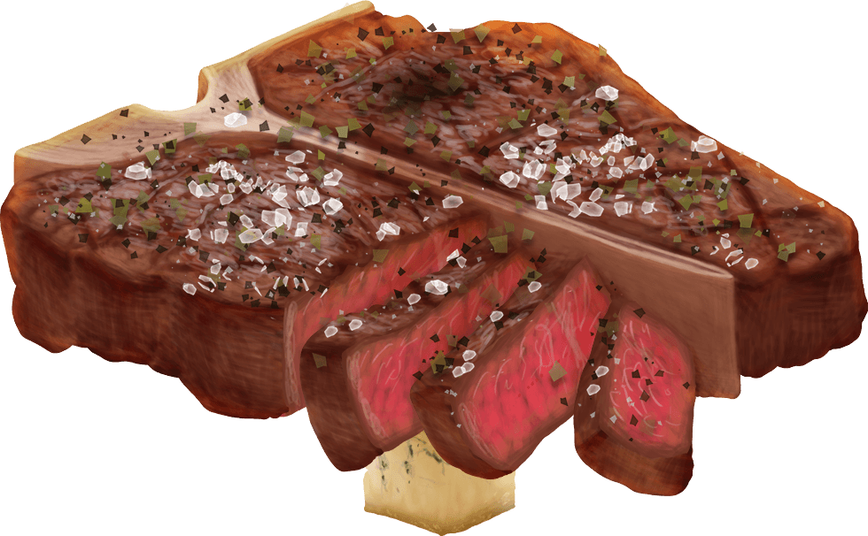 Illustration of a T-bone by EAT, SLEEP + DESIGN